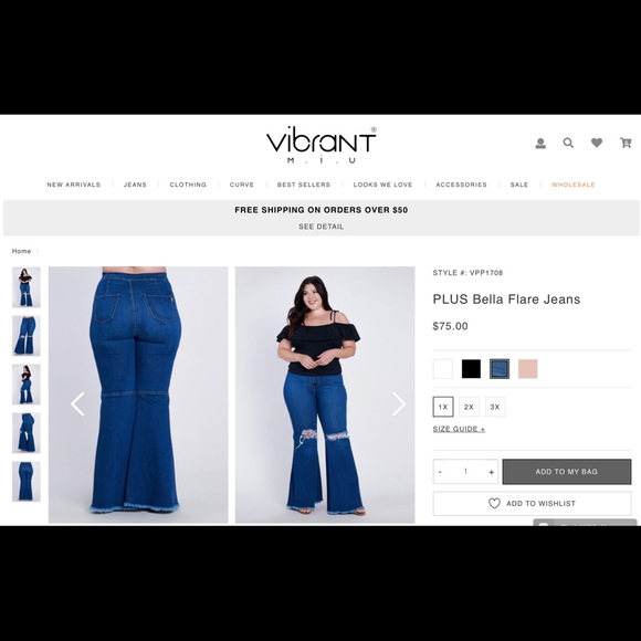 Plus Bella Flare Distressed Pants - Picture 3 of 8